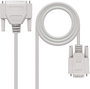 Nanocable Cable Serie Null Modem DB9 Hembra a DB25 Macho 1,8m Beige